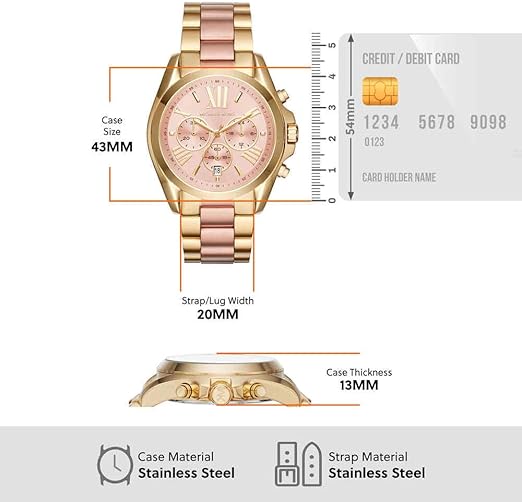 Michael Kors feminino aço inoxidável Bradshaw