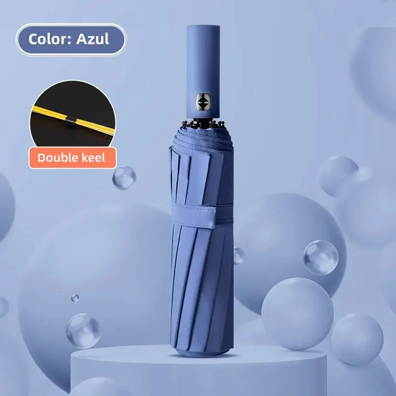 Guarda-Chuva Automático Premium - Reforçado (24 Varetas) com Proteção UV Resistente ao vento.